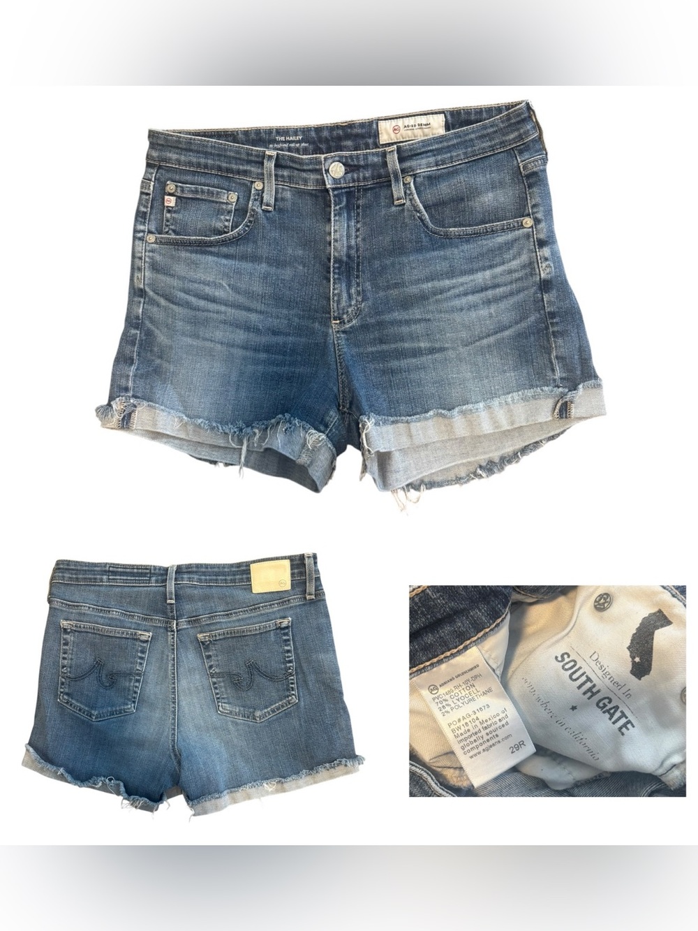 Adriano Goldschmied Cuffed Denim Shorts - Picture 1 of 4